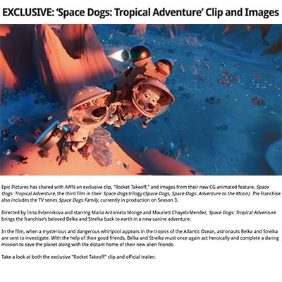 EXCLUSIVE: ‘Space Dogs: Tropical Adventure’ Clip and Images